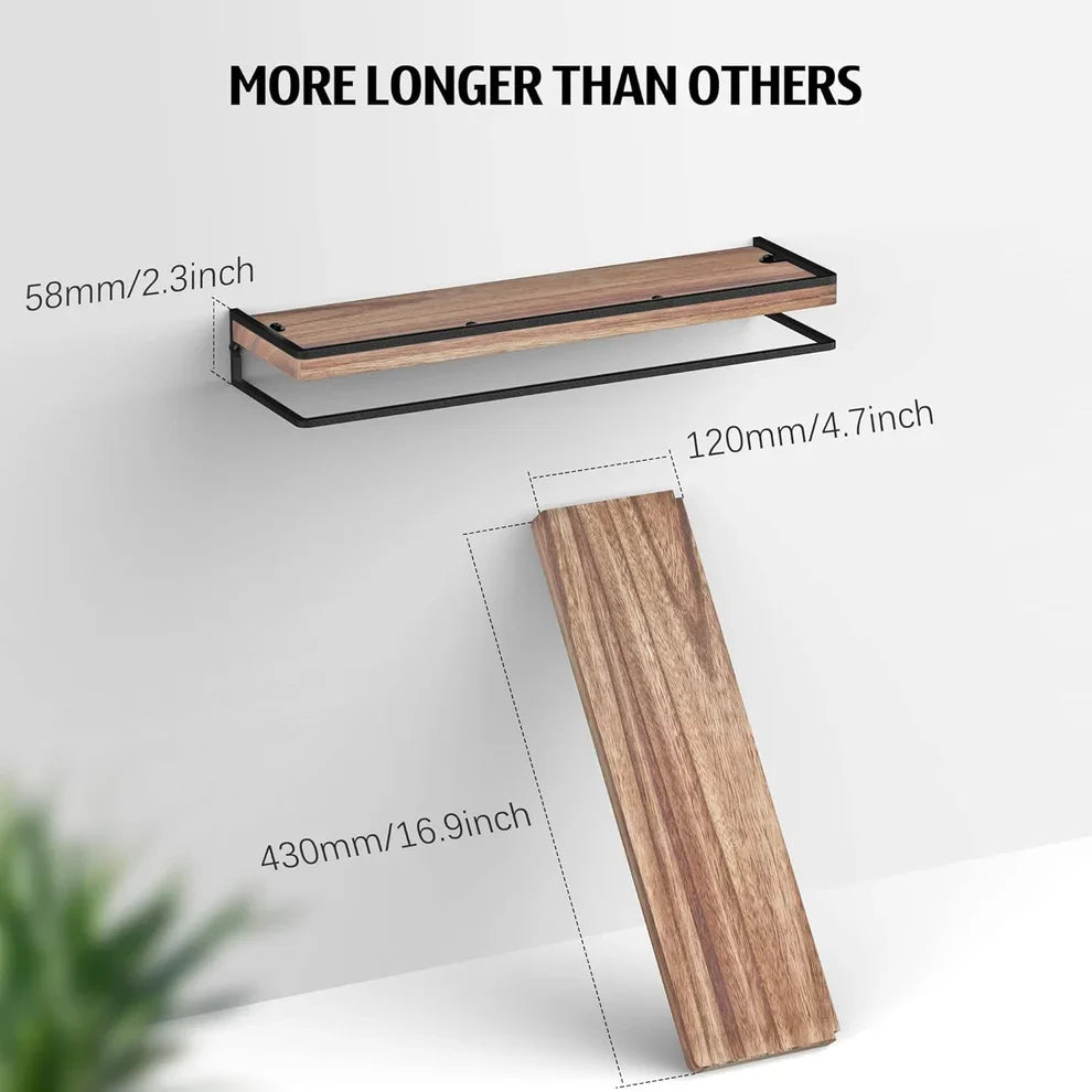 The Rustic Wall Shelf Duo | Set of 2 Wood Shelves
