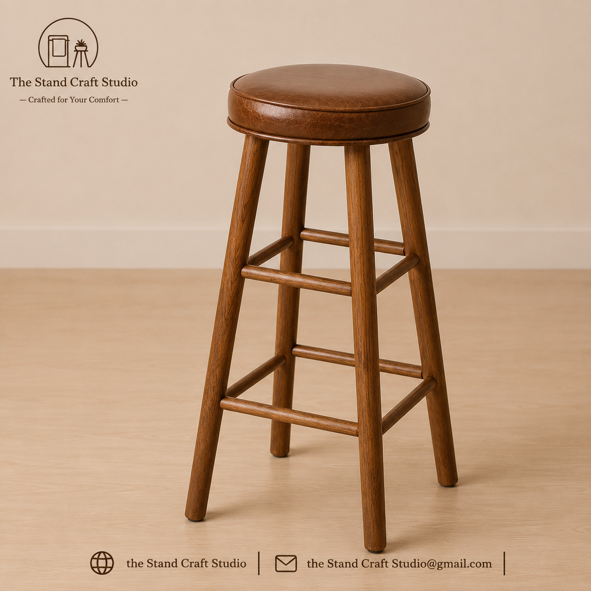 The Vintage Bar Stool | Classic Handcrafted Wood