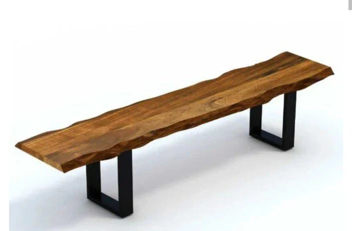 The Hearthside Live Edge Bench | Solid Sheesham