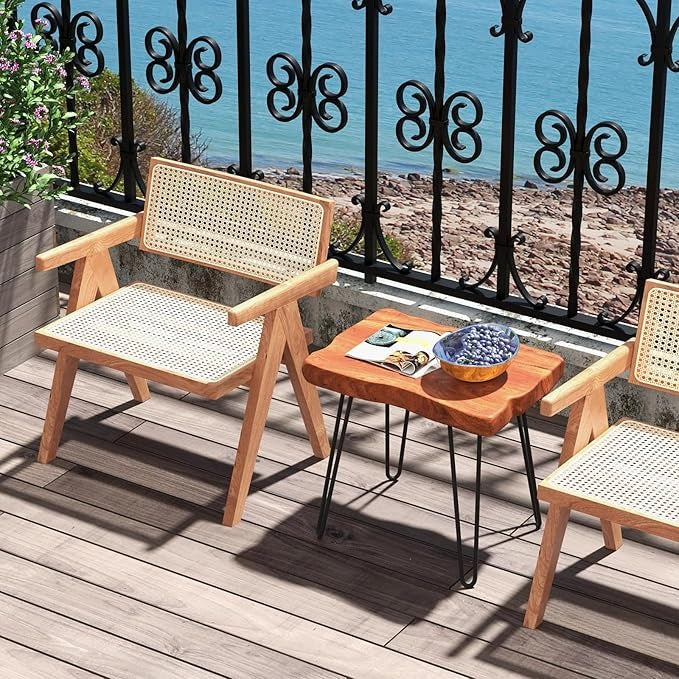 The Terrace End Table | Sheesham with Heavy-Duty Metal Legs