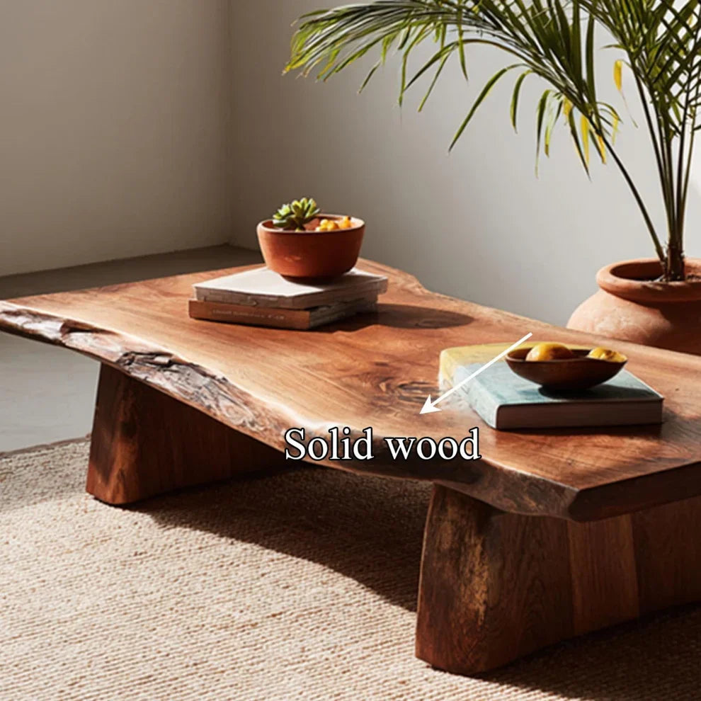 The Atelier Live Edge Coffee Table | Handcrafted Sheesham