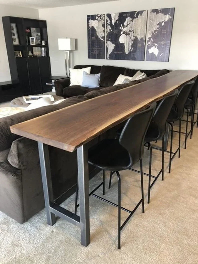 The Console Live Edge Sofa Table | Solid Sheesham