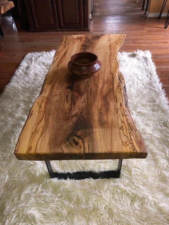 The Atelier Live Edge Coffee Table | Handcrafted Sheesham