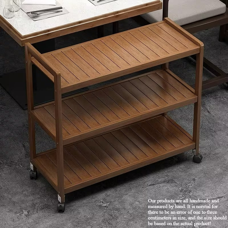 The Salon Three-Tier Serving Cart | Handcrafted Wood