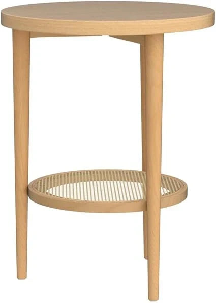 The Sunrise Rattan Sofa Side Table | Natural Finish