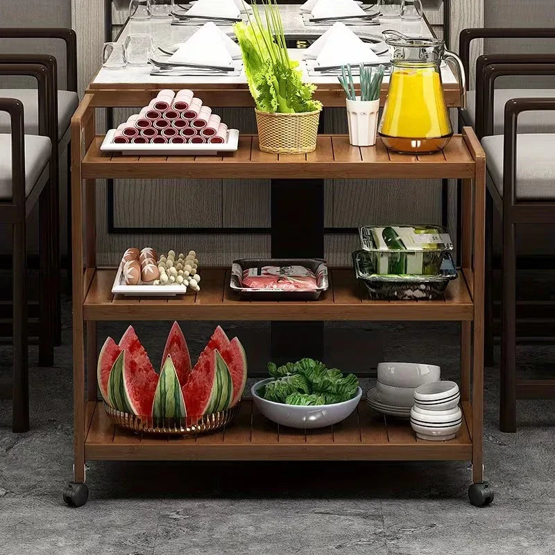 The Salon Three-Tier Serving Cart | Handcrafted Wood