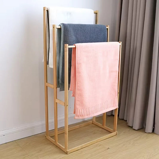 The Bamboo Three-Tier Towel Stand | Freestanding
