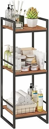 The Slim Three-Tier Bathroom Shelving Unit | Open Floor Shelves