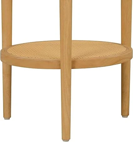 The Sunrise Rattan Sofa Side Table | Natural Finish