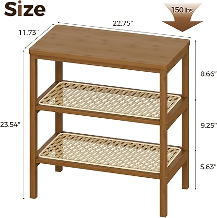 The Mid-Century Rattan Side Table | Handcrafted