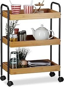 The Bamboo Three-Tier Serving Trolley
