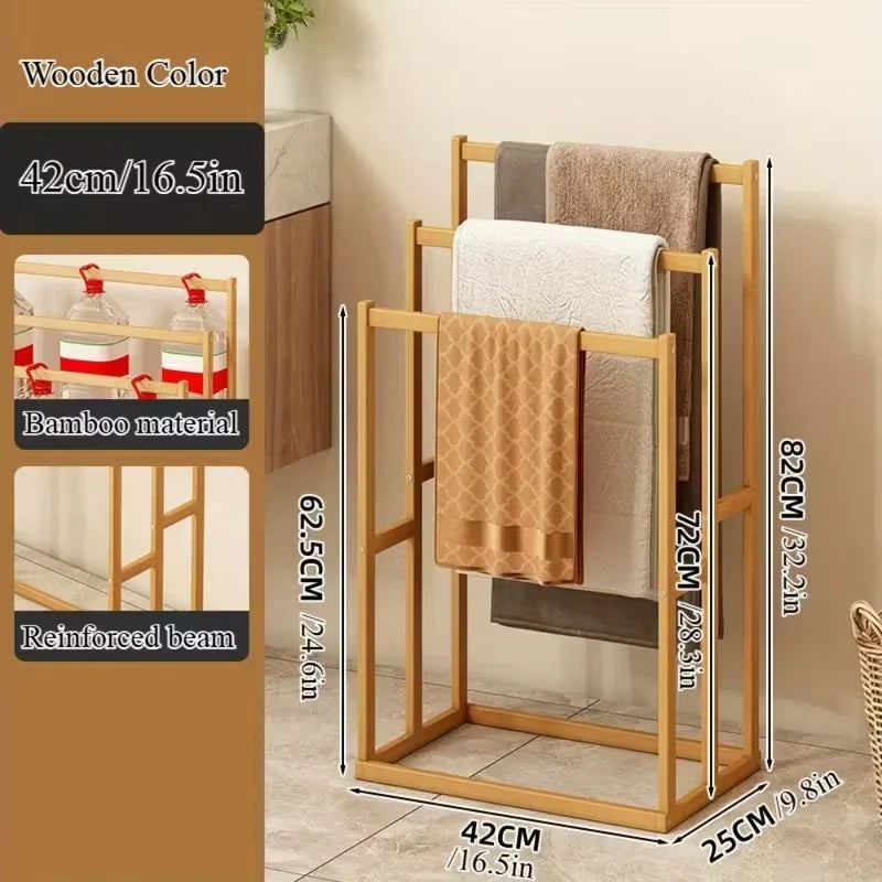 The Bamboo Three-Tier Towel Stand | Freestanding
