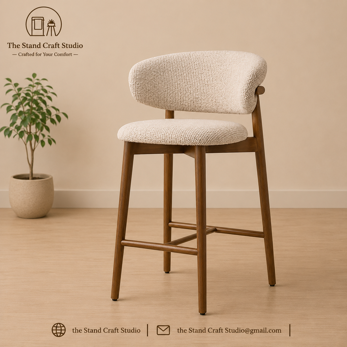 The Curved-Back Bar Stool | Modern Kitchen Seating
