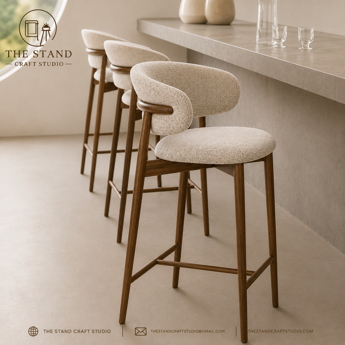 The Curved-Back Bar Stool | Modern Kitchen Seating