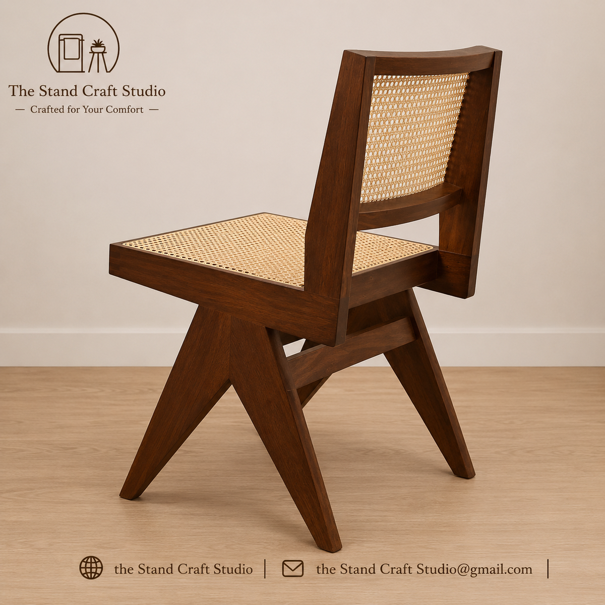 The V-Leg Dining Side Chair | Brown or Black