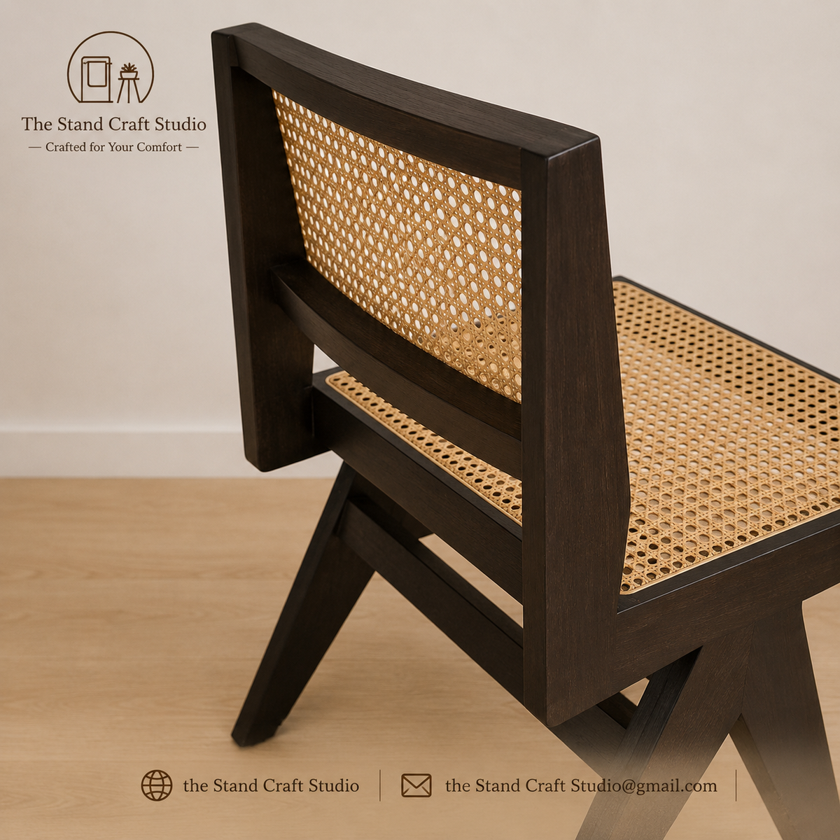 The V-Leg Dining Side Chair | Brown or Black