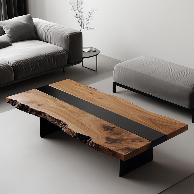 The Grain Live Edge Table | Sheesham in Brown or Black