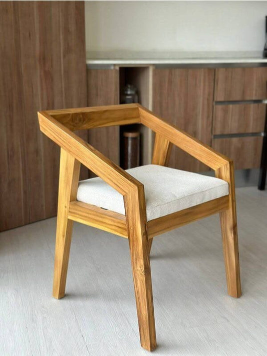 The Minimalist Rattan-Seat Chair | Handcrafted Solid Wood