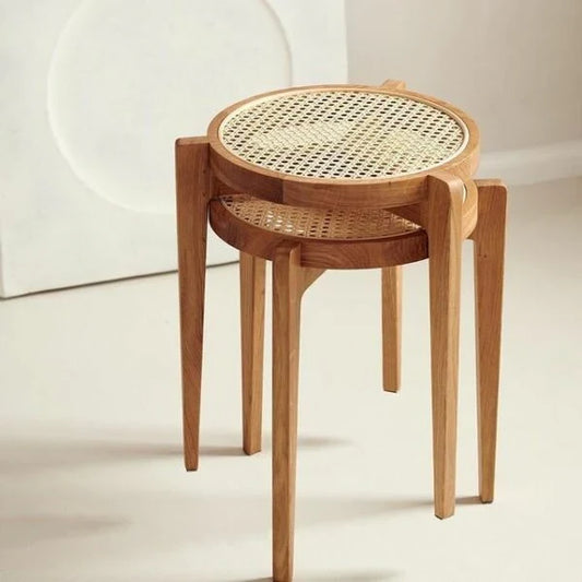 The Stackable Rattan Stool | Handwoven