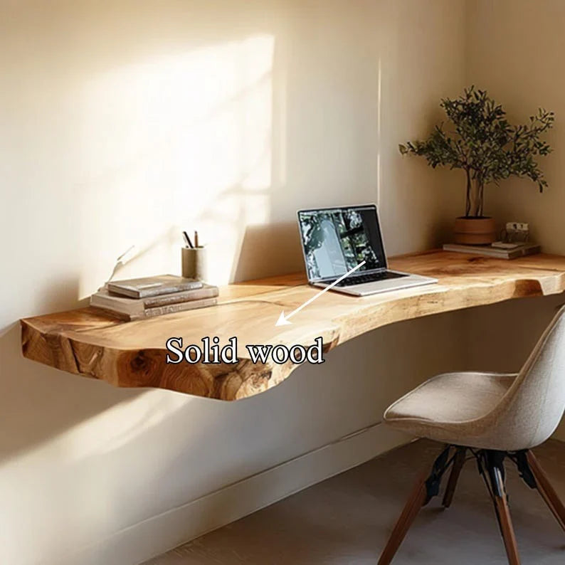 The Floating Live Edge Desk | Handmade Sheesham