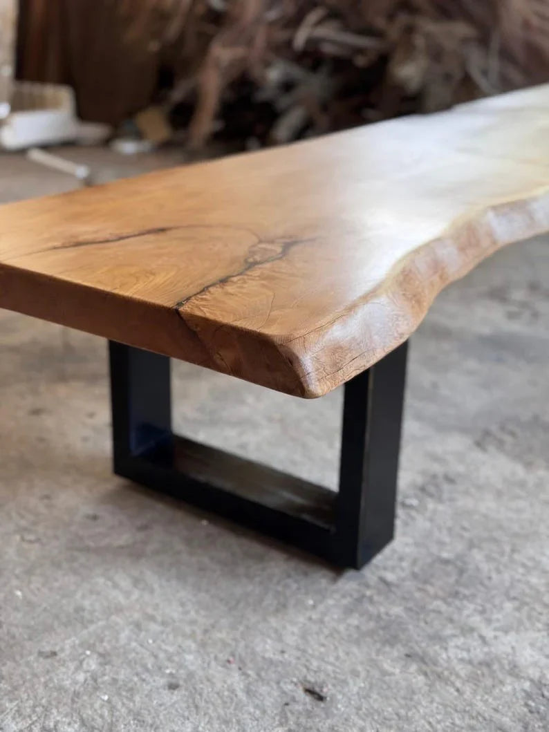 The Alder Live Edge Media Console | Solid Sheesham