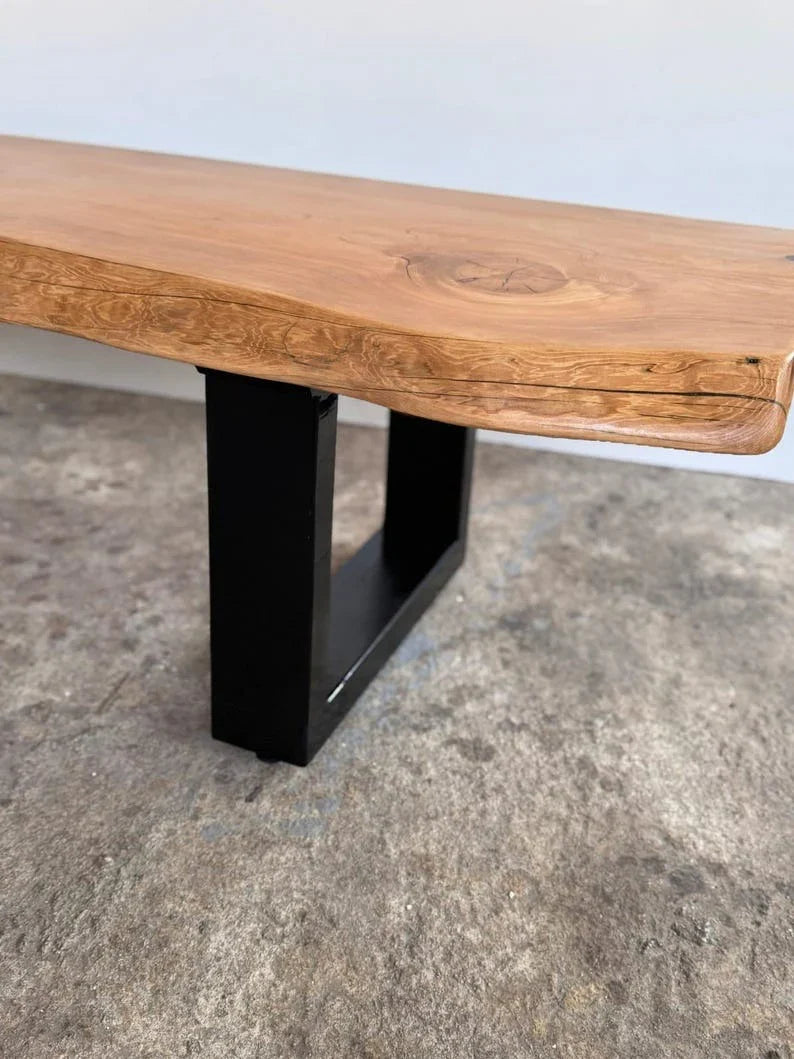The Alder Live Edge Media Console | Solid Sheesham