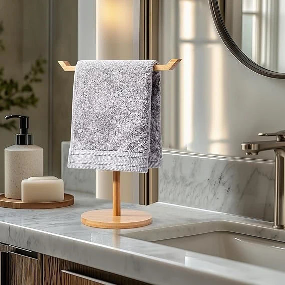 The Bamboo T-Stand Towel Rack | Freestanding