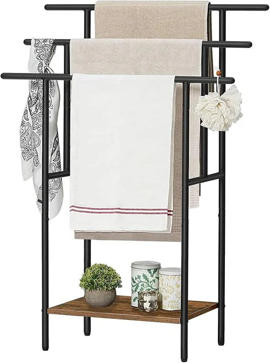 The Tall Stepped Towel & Blanket Rack | Freestanding