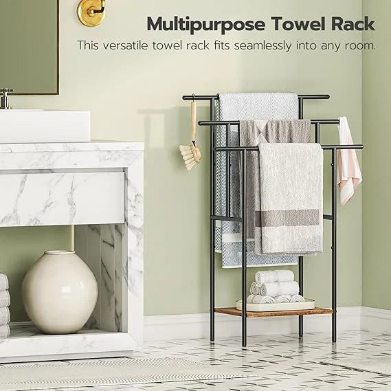 The Tall Stepped Towel & Blanket Rack | Freestanding