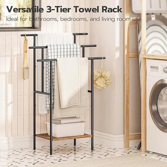 The Tall Stepped Towel & Blanket Rack | Freestanding
