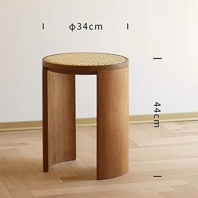 The Mid-Century Rattan Bar Stool | Natural Finish