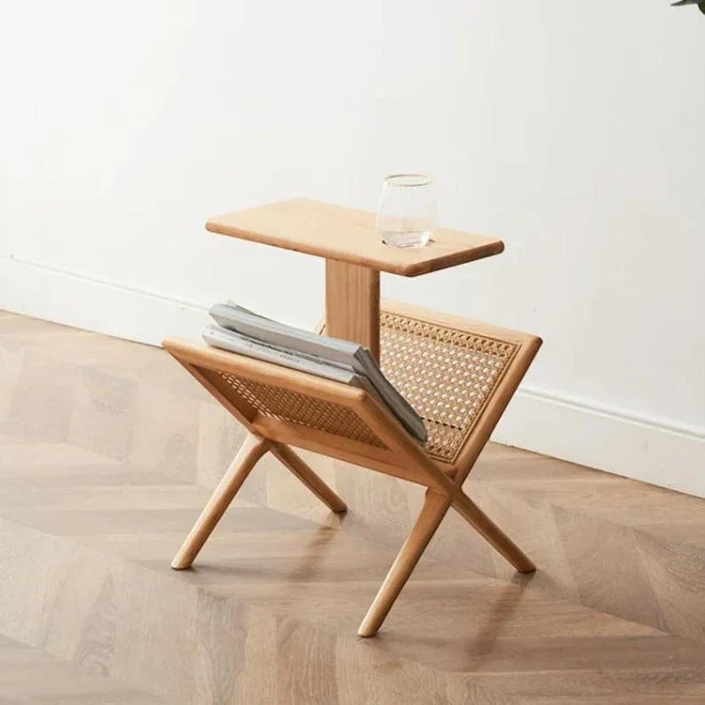 The Library Magazine Rack Side Table | Handcrafted Wood