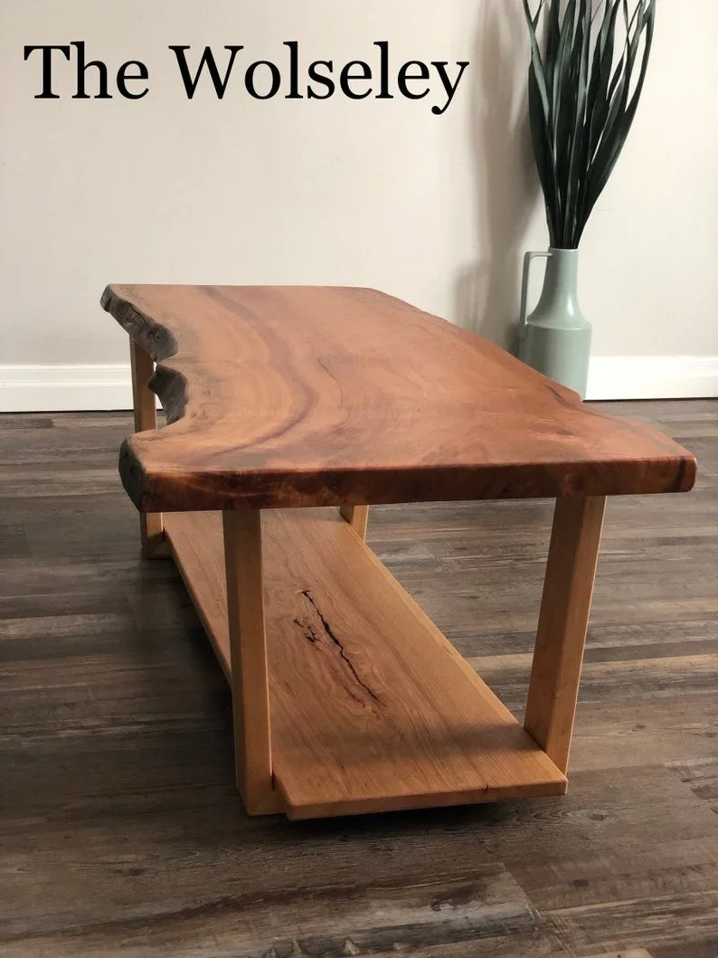 The Farmhouse Live Edge Coffee Table | Solid Sheesham