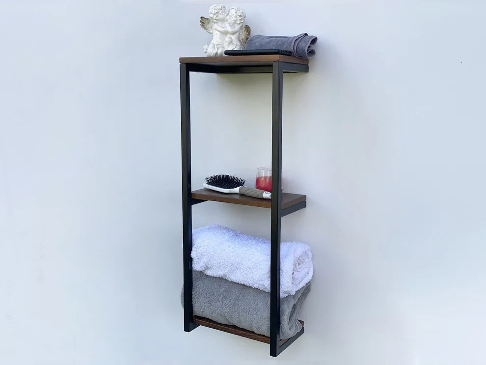 The Modern Bathroom Towel Rack | 2 or 3-Shelf Wall Stand
