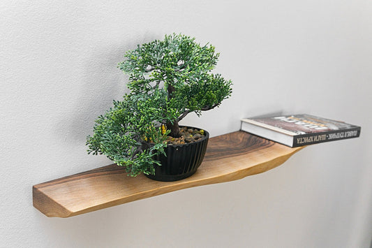 The Floating Live Edge Shelves | Reclaimed-Style Sheesham