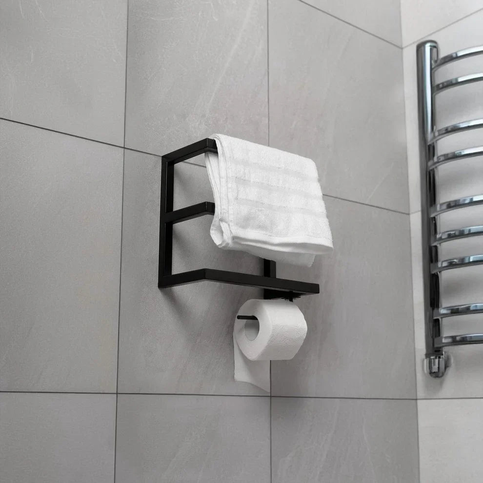 The Metal Bathroom Shelf | With Toilet Paper Holder