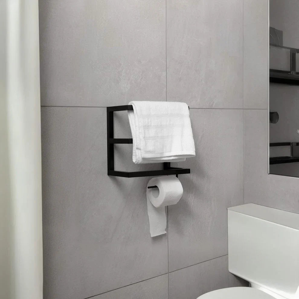 The Metal Bathroom Shelf | With Toilet Paper Holder