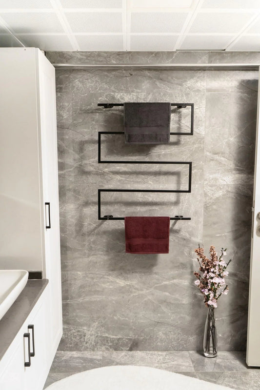The Industrial Wall-Mounted Towel Rack | Black