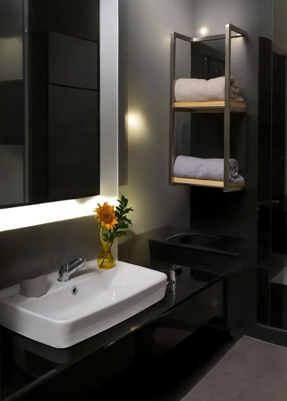 The Modern Bathroom Towel Rack | 2 or 3-Shelf Wall Stand