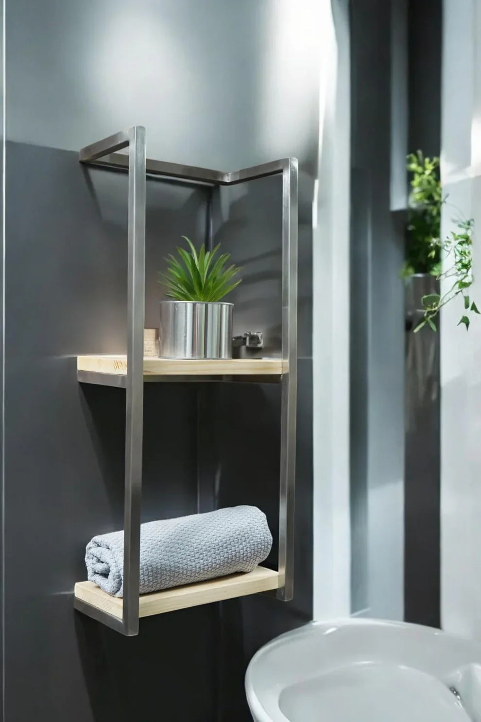 The Modern Bathroom Towel Rack | 2 or 3-Shelf Wall Stand