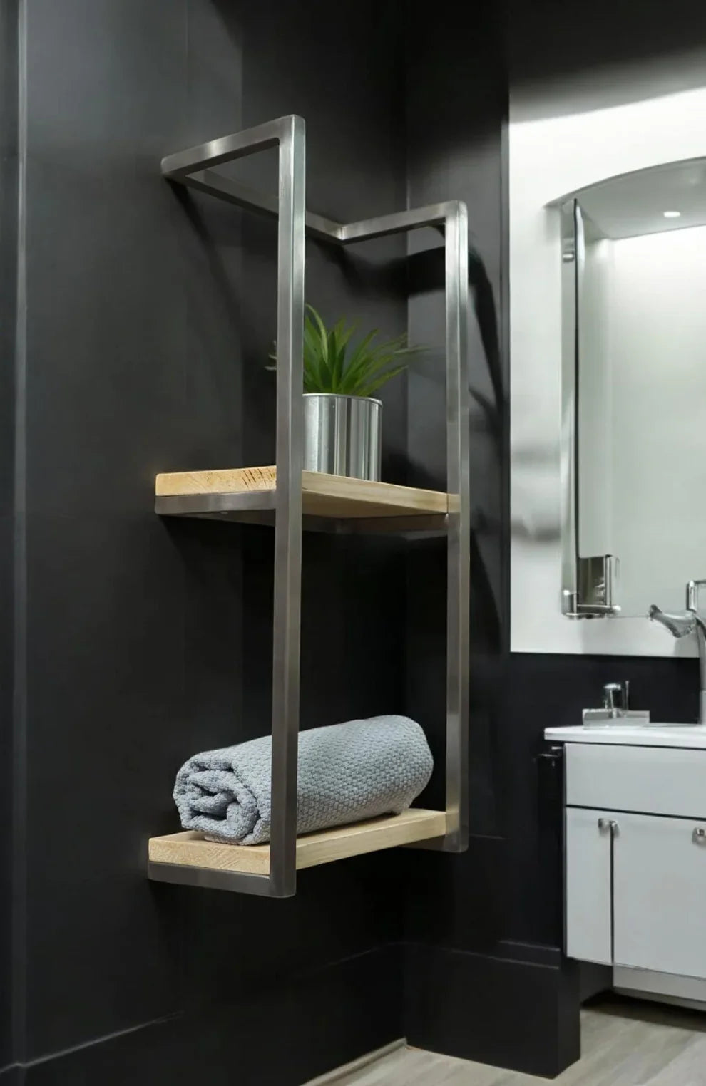 The Modern Bathroom Towel Rack | 2 or 3-Shelf Wall Stand