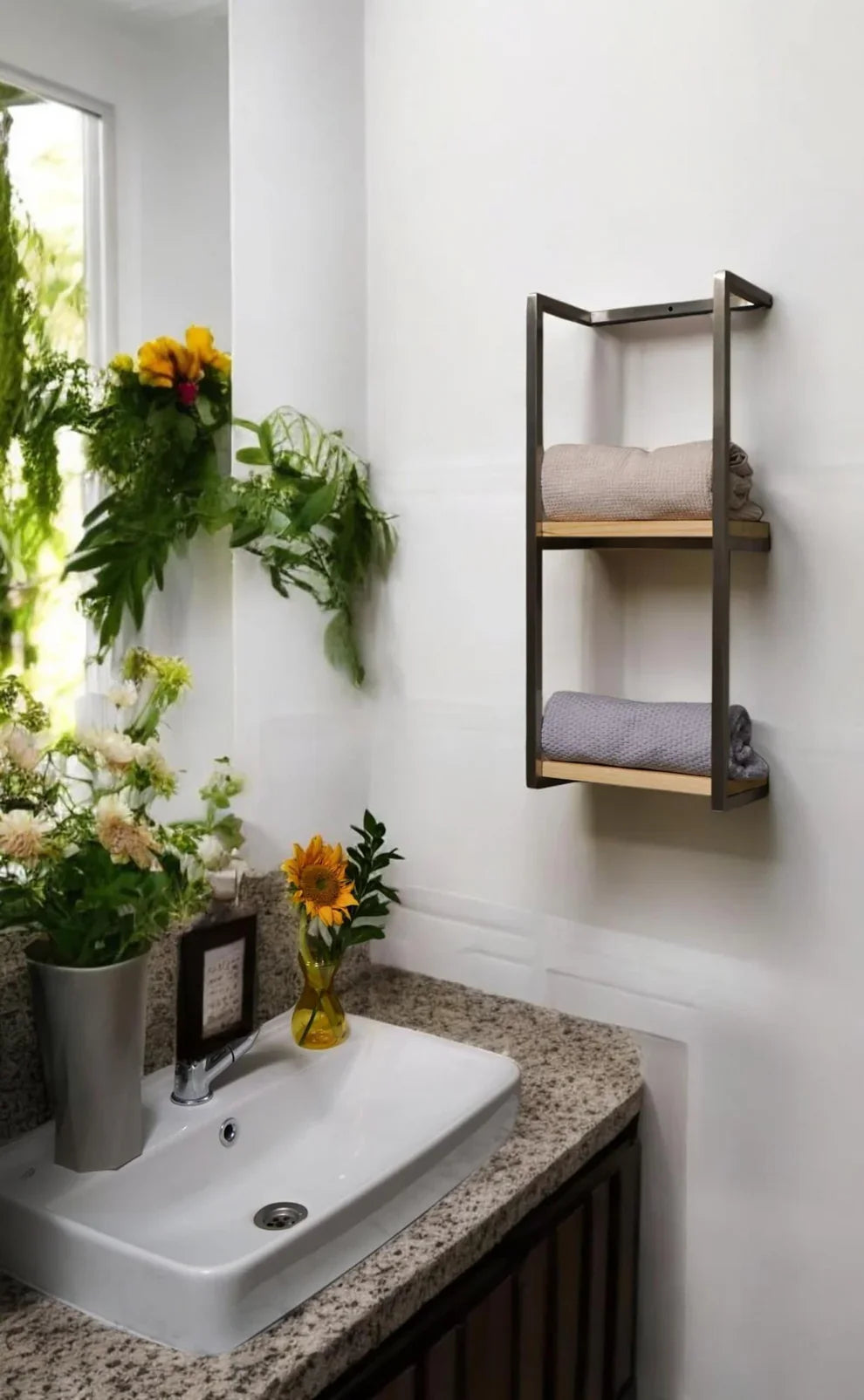 The Modern Bathroom Towel Rack | 2 or 3-Shelf Wall Stand