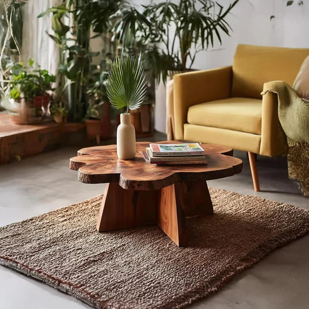 The Trunk Round Coffee Table | Live Edge Sheesham