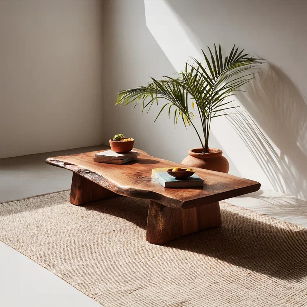 The Atelier Live Edge Coffee Table | Handcrafted Sheesham