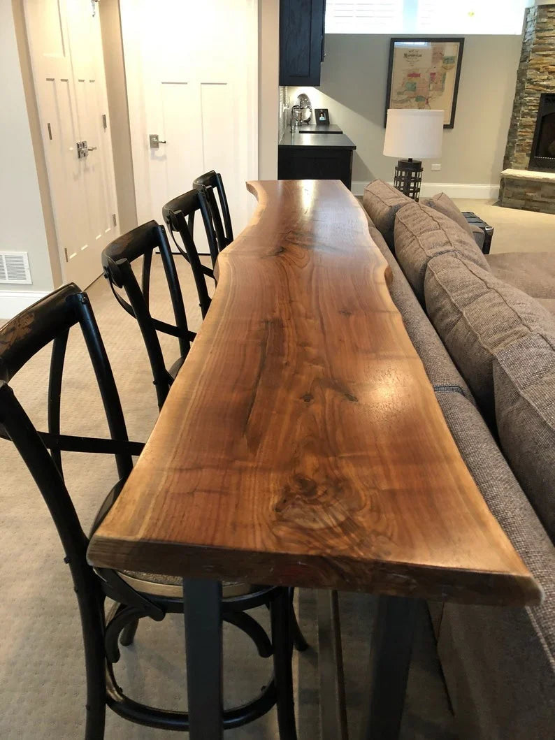 The Console Live Edge Sofa Table | Solid Sheesham