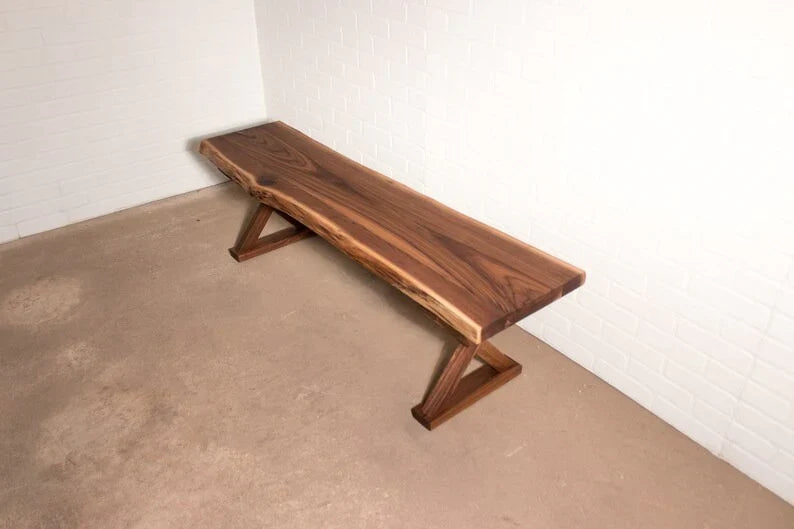 The Farmhouse Live Edge Dining Bench | Solid Sheesham