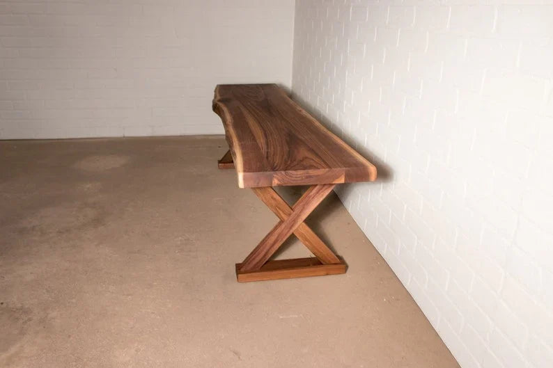 The Farmhouse Live Edge Dining Bench | Solid Sheesham