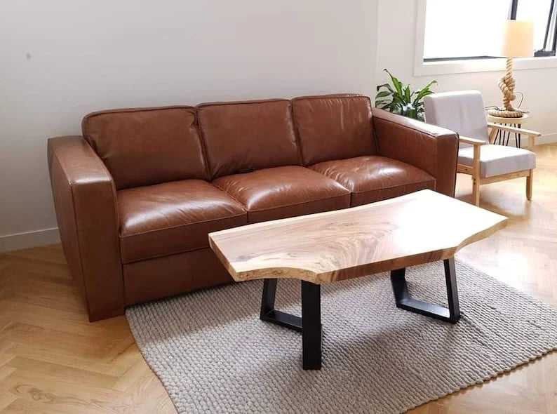 The Noir Live Edge Coffee Table | Sheesham & Black Steel