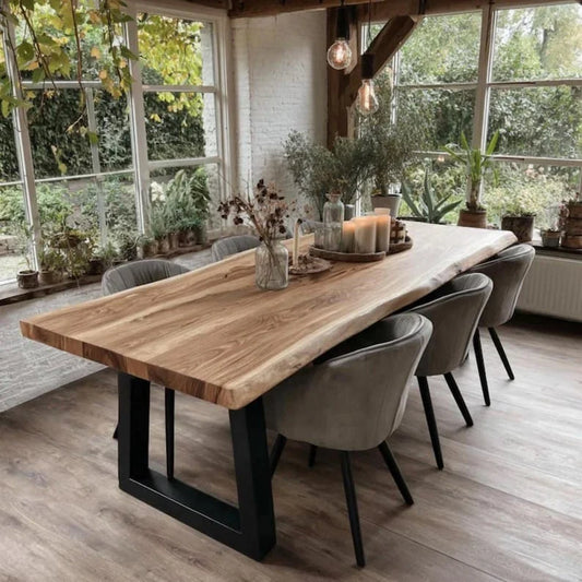 The Estate Live Edge Dining Table | Solid Sheesham