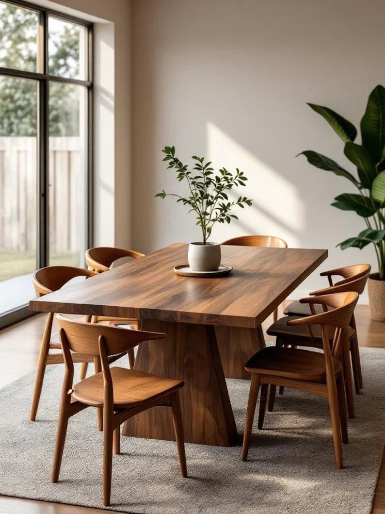 The Heritage Live Edge Dining Table | Solid Sheesham Wood